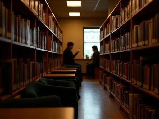 Photo of the academy's library or resource center.