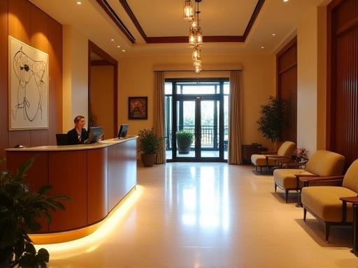 Photo of the welcoming main lobby or reception area.